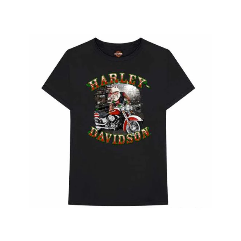 Gasoline Alley Harley-Davidson® Christmas Dealer Tee - Workshop Solid Color Striped Floral Gasoline Alley Harley-Davidson® Christmas Dealer Tee - Workshop Solid Color Striped Floral