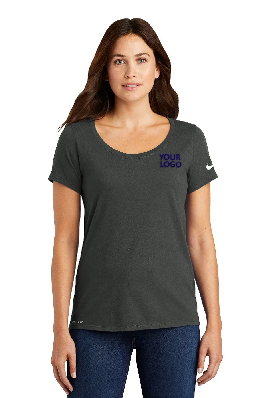 Nike Ladies Dri-FIT Scoop Neck Customized Tees, Anthracite Jersey Fabric Tulle Fabric Batik Fabric Nike Ladies Dri-FIT Scoop Neck Customized Tees, Anthracite Jersey Fabric Tulle Fabric Batik Fabric