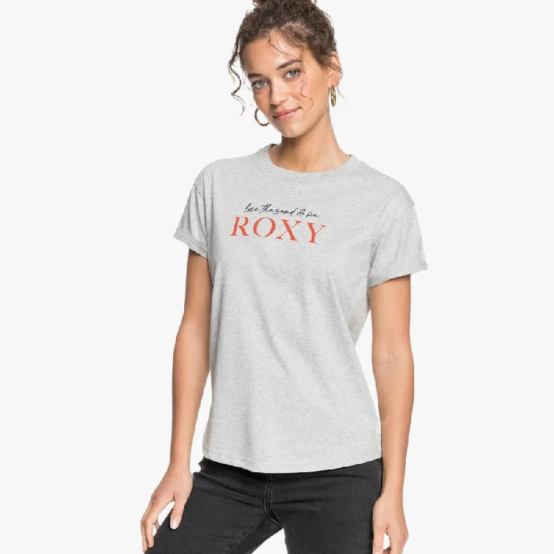 Roxy Womens Noon Ocean Short Sleeve Tee Grey Mel Chenille Blend Fleece Blend Nylon Blend Roxy Womens Noon Ocean Short Sleeve Tee Grey Mel Chenille Blend Fleece Blend Nylon Blend