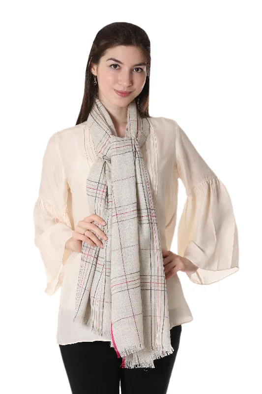 Off-White Sophistication Wool Patterned Shawl in Off-White from India Fashionable Silk Shawl Wrap Off-White Sophistication Wool Patterned Shawl in Off-White from India Fashionable Silk Shawl Wrap