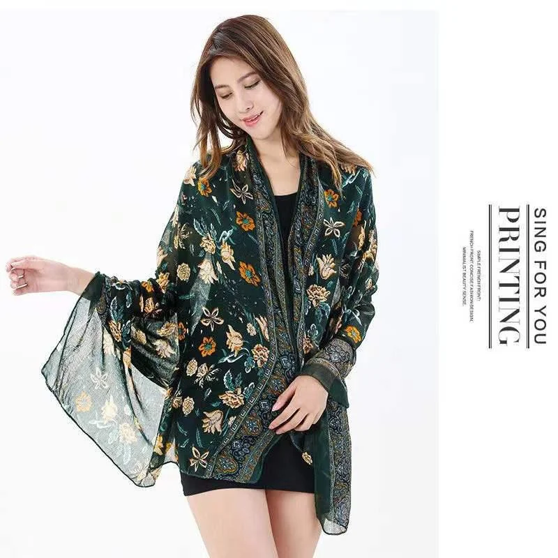 180*90 Huge Size Ethnic Style Warm Scarf for Women Autumn and Winter Print Shawl Scarf Cotton and Linen Sunscreen Silk Scarf Floral Thin Tulle Scarves Soft Knit Shawl Poncho 180*90 Huge Size Ethnic Style Warm Scarf for Women Autumn and Winter Print Shawl Scarf Cotton and Linen Sunscreen Silk Scarf Floral Thin Tulle Scarves Soft Knit Shawl Poncho