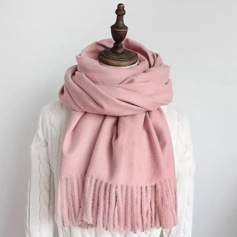 Autumn/winter Scarf Cashmere Ladies Shawl Korean Version Plus Velvet Thickening It To Keep Warm Ladies Bib Scarf Casual Shawl with Fringes Autumn/winter Scarf Cashmere Ladies Shawl Korean Version Plus Velvet Thickening It To Keep Warm Ladies Bib Scarf Casual Shawl with Fringes