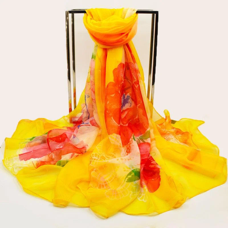 Flower Wrap Shawl Silk Imitation Satin 200*140cm Women Elegant Scarf All-match Headscarf Sunscreen Gauze Shawl Stylish Knit Shawl Wrap Flower Wrap Shawl Silk Imitation Satin 200*140cm Women Elegant Scarf All-match Headscarf Sunscreen Gauze Shawl Stylish Knit Shawl Wrap