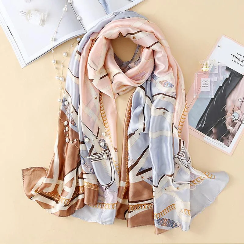 Flower Wrap Shawl Silk Imitation Satin Women Elegant Scarf All-match Headscarf Sunscreen Gauze Shawl Fashionable Silk Shawl Wrap Flower Wrap Shawl Silk Imitation Satin Women Elegant Scarf All-match Headscarf Sunscreen Gauze Shawl Fashionable Silk Shawl Wrap