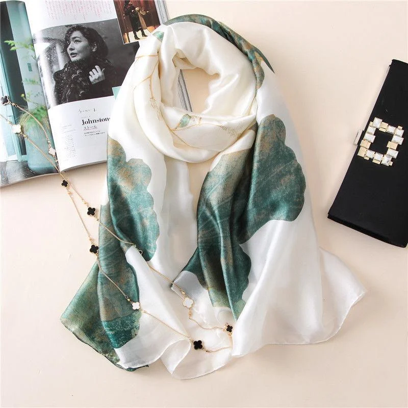 Flower Wrap Shawl Silk Imitation Satin Women Elegant Scarf All-match Headscarf Sunscreen Gauze Shawl Lightweight Summer Shawl Flower Wrap Shawl Silk Imitation Satin Women Elegant Scarf All-match Headscarf Sunscreen Gauze Shawl Lightweight Summer Shawl