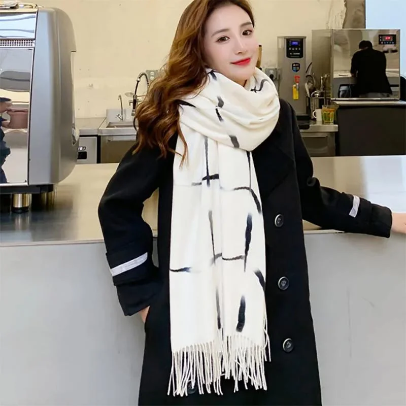 Korean Style Plaid Scarf Women Winter All-match Shawl Thick Cute Plus Velvet Keep Warm Scarves Women Elegant Velvet Shawl Wrap Korean Style Plaid Scarf Women Winter All-match Shawl Thick Cute Plus Velvet Keep Warm Scarves Women Elegant Velvet Shawl Wrap
