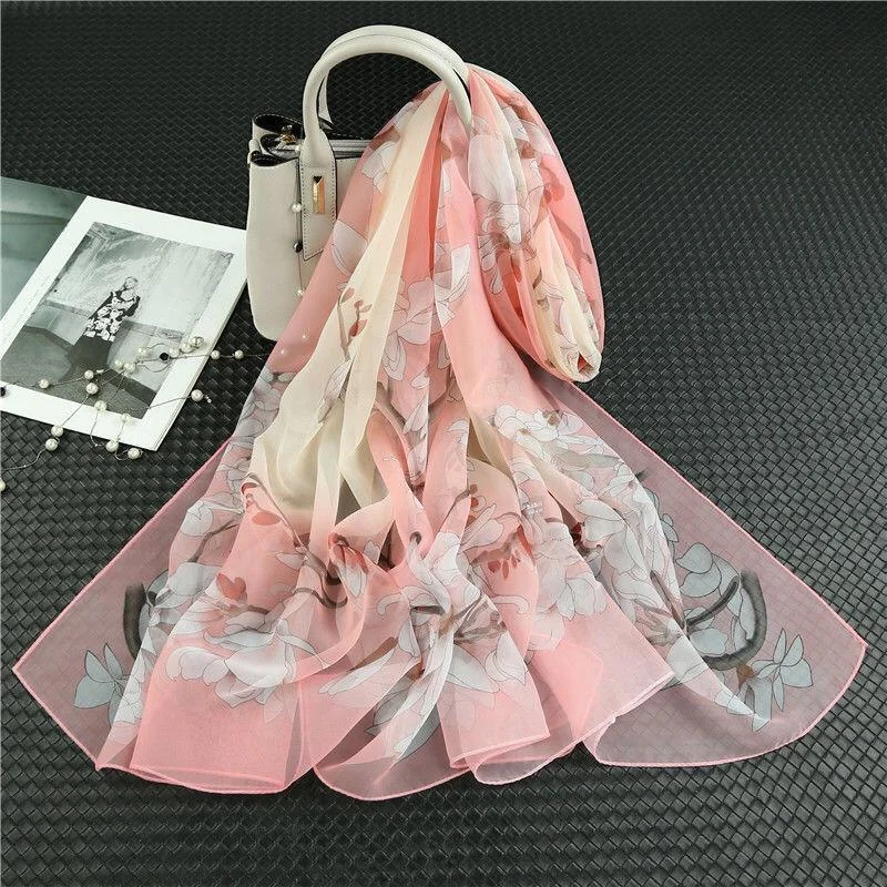 Printed Chiffon Silk Scarf Women 90*180cm Oversized Sunscreen Holiday Seaside Beach Shawl Soft Cotton Shawl Poncho Printed Chiffon Silk Scarf Women 90*180cm Oversized Sunscreen Holiday Seaside Beach Shawl Soft Cotton Shawl Poncho