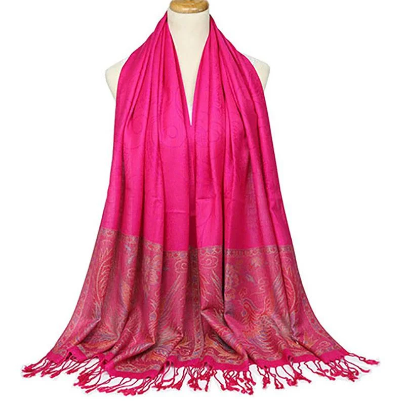 Scarf Autumn and Winter Women's Dual-use Warmth Thick Super Long Chinese Style Scarf Fashion Printing Fringed Scarf Shawl Comfortable Knitted Shawl Wrap Scarf Autumn and Winter Women's Dual-use Warmth Thick Super Long Chinese Style Scarf Fashion Printing Fringed Scarf Shawl Comfortable Knitted Shawl Wrap