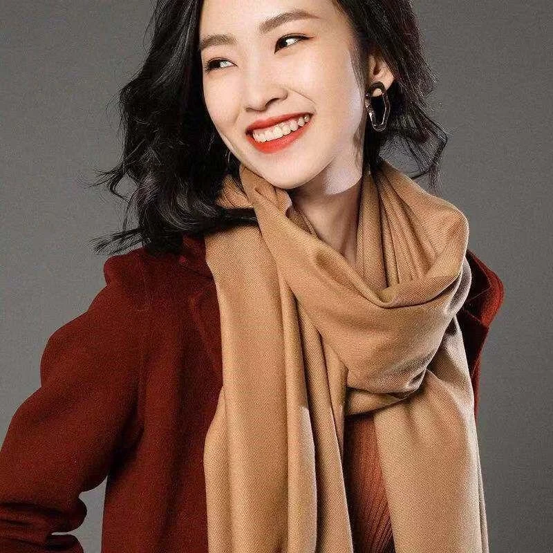 Scarf Fashion Women Cashmere scarves ladies Winter Scarf Solid color Thick Shawls Fashionable Shawl with Fringe Scarf Fashion Women Cashmere scarves ladies Winter Scarf Solid color Thick Shawls Fashionable Shawl with Fringe