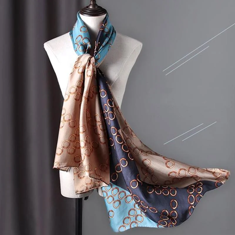 Scarf Flower Wrap Shawl Silk Imitation Satin Women Elegant All-match Headscarf Sunscreen Gauze Shawl Trendy Boho Style Shawl Scarf Flower Wrap Shawl Silk Imitation Satin Women Elegant All-match Headscarf Sunscreen Gauze Shawl Trendy Boho Style Shawl