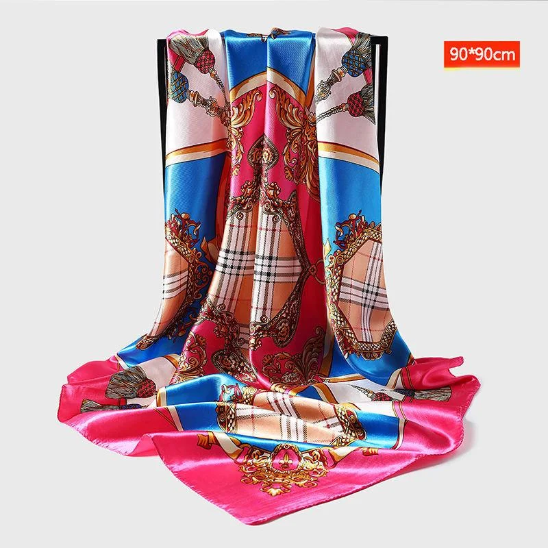 Scarf Women Elegant Square Silk Imitation Satin Flower Scarf Wrap Shawl Sunscreen Gauze Shawl All-match Headscarf Fashionable Silk Shawl Wrap Scarf Women Elegant Square Silk Imitation Satin Flower Scarf Wrap Shawl Sunscreen Gauze Shawl All-match Headscarf Fashionable Silk Shawl Wrap